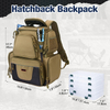 Fishing Tackle Backpack with 4 Tackle Boxes & Waterproof Protective Rain Cover