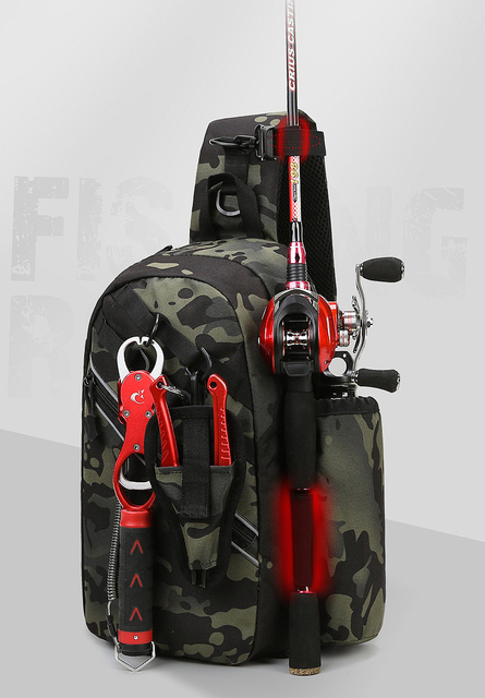 Multi-functional single or double shoulder slanting cross can hang pole LUYA bag