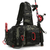 Multifunctional Crossbody Fishing Bag Outdoor Fishing Storage Waterproof Backpack Fishing Gear Pole Bag