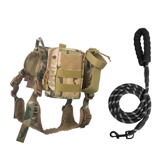 Tactical Adjustable Military Dog Harness with Pouches