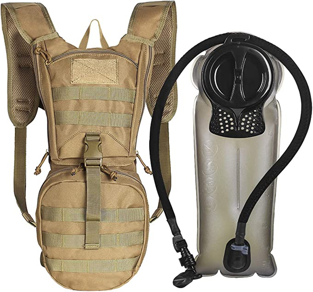 Tactical Hydration Pack Backpack 900D with 2.5L Bladder for Hiking #4563