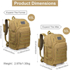 Expandable Tactical Backpack 45L-50L Army Molle Assault Rucksack#5151