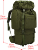 Tactical Backpack with Internal Frame And Rain Cover Waterproof Rucksack #B50152