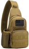 Tactical Sling Military MOLLE Crossbody Pack Chest Shoulder Backpack with Water Bottle Holder #B026