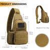 Tactical Sling Military MOLLE Crossbody Pack Chest Shoulder Backpack with Water Bottle Holder #B026